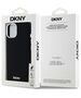 DKNY case for iPhone 15 6,1&quot; DKHMP15SSMCHLK black HC Magsafe silicone w horizontal metal logo 3666339265717