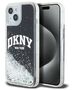 DKNY case for iPhone 15 Plus 6,7&quot; DKHCP15MLBNAEK black HC liquid glitters w arch logo 3666339270766