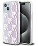 DKNY case for iPhone 15 6,1&quot; DKHCP15SLCPEPP white HC liquid glitters w checkered pattern 3666339271176