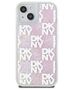 DKNY case for iPhone 15 6,1&quot; DKHCP15SLCPEPP white HC liquid glitters w checkered pattern 3666339271176