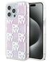 DKNY case for iPhone 15 Pro Max 6,7&quot; DKHCP15XLCPEPP white HC liquid glitters w checkered pattern 3666339271206