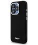 DKNY case for iPhone 15 Pro 6,1&quot; DKHMP15LSMCHLK black HC Magsafe silicone w horizontal metal logo 3666339265731