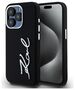 Karl Lagerfeld case for iPhone 15 Pro 6,1&quot; KLHCP15LSCMSMVK black HC silicone sign metal logo 3666339253363