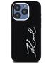 Karl Lagerfeld case for iPhone 15 Pro 6,1&quot; KLHCP15LSCMSMVK black HC silicone sign metal logo 3666339253363