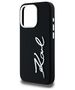 Karl Lagerfeld case for iPhone 15 Pro 6,1&quot; KLHCP15LSCMSMVK black HC silicone sign metal logo 3666339253363