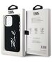 Karl Lagerfeld case for iPhone 15 Pro 6,1&quot; KLHCP15LSCMSMVK black HC silicone sign metal logo 3666339253363