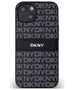 DKNY case for iPhone 15 Plus 6,7&quot; DKHCP15MPRTHSLK HC PU black repeat texture pattern w tonal stripe 3666339260408