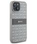 DKNY case for iPhone 15 6,1&quot; DKHCP15SPRTHSLE beige HC PU repeat texture pattern w tonal stripe 3666339260538