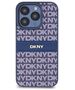 DKNY case for iPhone 15 Pro 6,1&quot; DKHCP15LPRTHSLB blue HC PU repeat texture pattern w tonal stripe 3666339260835