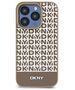 DKNY case for iPhone 15 Pro 6,1&quot; DKHMP15LPSOSPW brown HC Magsafe pu repeat pattern w bottom stripe 3666339262099