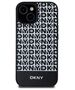 DKNY case for iPhone 15 6,1&quot; DKHMP15SPSOSPK black HC Magsafe pu repeat pattern w bottom stripe 3666339262211