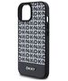 DKNY case for iPhone 15 6,1&quot; DKHMP15SPSOSPK black HC Magsafe pu repeat pattern w bottom stripe 3666339262211