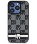 DKNY case for iPhone 15 Pro 6,1&quot; DKHCP15LPCPTSSK black HC PU checkered pattern w printed stripes 3666339263218