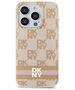 DKNY case for iPhone 15 Pro Max 6,7&quot; DKHMP15XHCPTSP black HC Magsafe pc tpu checkered pattern w printed stripes 3666339269104