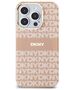 DKNY case for iPhone 15 Pro 6,1&quot; DKHMP15LHRHSEP pink HC Magsafe pc tpu repeat texture pattern w stripe 3666339267698