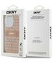 DKNY case for iPhone 15 Pro 6,1&quot; DKHMP15LHRHSEP pink HC Magsafe pc tpu repeat texture pattern w stripe 3666339267698