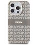 DKNY case for iPhone 15 Pro Max 6,7&quot; DKHMP15XHRHSEE black HC Magsafe pc tpu repeat texture pattern w stripe 3666339267988