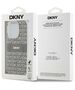 DKNY case for iPhone 15 Pro Max 6,7&quot; DKHMP15XHRHSEE black HC Magsafe pc tpu repeat texture pattern w stripe 3666339267988