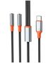 XO cable audio 2in1 NB-R269B 3.5mm USB-C - socket 3.5mm jack / socket 3.5mm jack 1,2 m black 6920680855087