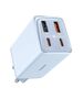 Baseus Charger for 2x USB Socket, 2x Type-C, 65W + Type-C to Type-C Cable - Baseus (P10162701313-00) - Blue 6932172644451 έως 12 άτοκες Δόσεις