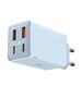 Baseus Charger for 2x USB Socket, 2x Type-C, 65W + Type-C to Type-C Cable - Baseus (P10162701313-00) - Blue 6932172644451 έως 12 άτοκες Δόσεις