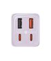 Baseus Incarcator pentru Priza 2x USB, 2x Type-C, 65W + Cablu Type-C la Type-C - Baseus (P10162701533-00) - Purple 6932172644468 έως 12 άτοκες Δόσεις