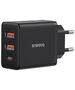 Baseus GaN Charger, 2x USB, Type-C, Fast Charging, 30W - Baseus (P10111402113-00) - Cluster Black 6932172651138 έως 12 άτοκες Δόσεις