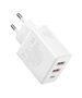 Baseus Incarcator GaN, 2x USB, Type-C, Fast Charging, 30W - Baseus (P10111402213-00) - White 6932172651145 έως 12 άτοκες Δόσεις