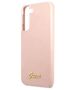 Original Case SAMSUNG GALAXY S22+ PLUS Guess Hardcase Silicone Script Metal Logo (GUHCS22MLSLMGPP) light pink 3666339042455