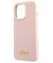 Original Case IPHONE 13 PRO Guess Hardcase Silicone Script Gold Logo Magsafe (GUHMP13LLSLMGLP) light pink 3666339037147