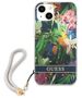 Case IPHONE 13 MINI Guess Hardcase Flower Strap (GUHCP13SHFLSB) blue 3666339040437