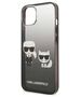 Original Case IPHONE 13 MINI Karl Lagerfeld Hardcase Gradient Ikonik Karl & Choupette (KLHCP13STGKCK) black 3666339049249