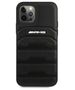 Case IPHONE 12 PRO MAX Mercedes AMG Hardcase Leather Debossed Lines (AMHCP12LGSEBK) black 3666339013943