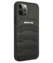 Case IPHONE 12 PRO MAX Mercedes AMG Hardcase Leather Debossed Lines (AMHCP12LGSEBK) black 3666339013943