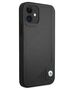 Original Case IPHONE 12 MINI BMW Hardcase Leather Deboss (BMHCP12SRCDPK) black 3666339010744