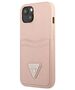 Case IPHONE 13 MINI Guess Hardcase Saffianotriangle Logo Cardslot (GUHCP13SPSATPP) pink 3666339048129