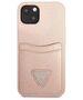 Case IPHONE 13 MINI Guess Hardcase Saffianotriangle Logo Cardslot (GUHCP13SPSATPP) pink 3666339048129