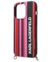 Original Case IPHONE 14 PRO MAX Karl Lagerfeld Hardcase Color Stripes Strap pink 3666339094225