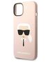 Original Case IPHONE 14 PLUS Karl Lagerfeld Hardcase Silicone Karl`s Head Magsafe light pink 3666339078041