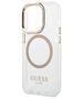 Original Case IPHONE 14 PRO Guess Hard Case Metal Outline Magsafe (GUHMP14LHTRMD) gold 3666339069728