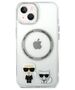 Original Case IPHONE 14 PLUS Karl Lagerfeld Hardcase Karl & Choupette Aluminium Magsafe (KLHMP14MHKCT) transparent 3666339077761