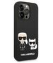 Original Case IPHONE 14 PRO Karl Lagerfeld Hardcase Liquid Silicone Karl & Choupette Magsafe (KLHMP14LSSKCK) black 3666339087548