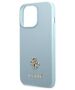 Original Case IPHONE 13 PRO Guess Hardcase Saffiano 4G Small Metal Logo (GUHCP13LPS4MB) blue 3666339048020