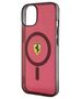 Original Case IPHONE 14 Ferrari Hardcase Translucent Magsafe (FEHMP14SURKR) red 3666339120979