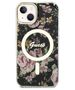 Original Case IPHONE 14 PLUS Guess Hardcase Flower MagSafe (GUHMP14MHCFWSK) black 3666339115524