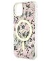 Original Case IPHONE 14 PLUS Guess Hardcase Flower MagSafe (GUHMP14MHCFWSP) pink 3666339115562