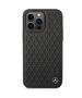 Case IPHONE 14 PRO MAX Mercedes Hardcase Leather Stars Pattern black 3666339081614