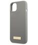 Original Case IPHONE 13 MINI Guess Hard Case Silicone Logo Plate MagSafe (GUHMP13SSPLG) gray 3666339056896