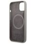 Original Case IPHONE 13 MINI Guess Hard Case Silicone Logo Plate MagSafe (GUHMP13SSPLG) gray 3666339056896