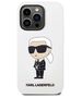 Original Case IPHONE 14 PRO Karl Lagerfeld Hardcase Silicone Ikonik (KLHCP14LSNIKBCH) white 3666339086626